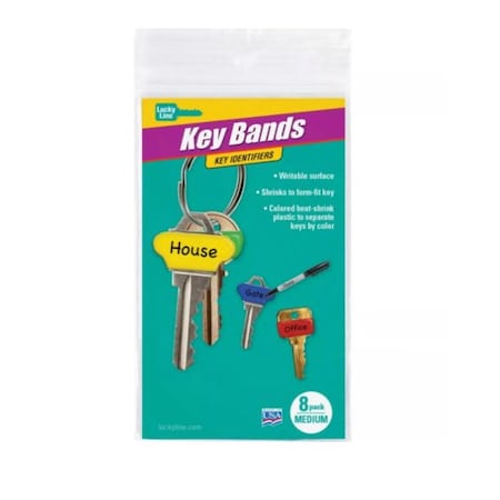 Lucky Line Write-On Key Band Identifiers, 8PK 17108