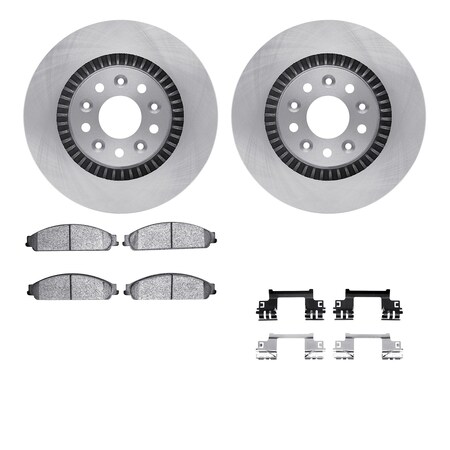 Dynamic Friction Co DFC Brake Rotor with 5000 Brake Pads and Hardware Kit 6512-54401
