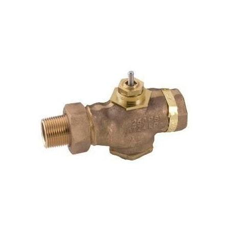 Schneider Electric Venta. Globe Valve. 1-1/4 in. 2-way. Straight Union NPT. Stem Up Closed. Brass. 20 cv VB-7221-0-4-09