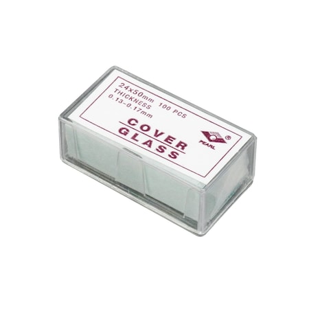 Amscope Microscope Glass Cover Slides Coverslips of 100 Pieces Pre-Cleaned 24mm x 50mm CS-24X50-100