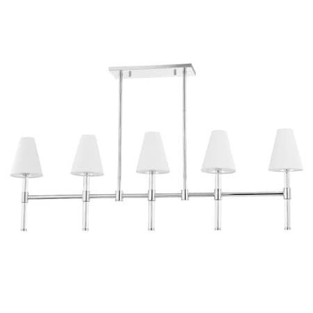 Mitzi Janelle 5 Light Linear 45.25 In. Polished Nickel H630905-PN
