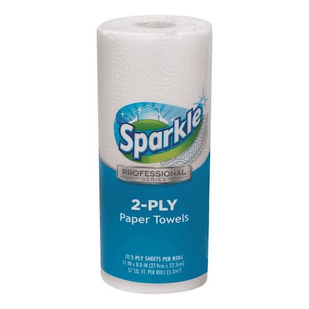 Sparkle White Premium Roll Paper Towels 2-Ply (70 Sheets per Roll) Color/Finish Family, 30PK 2717201