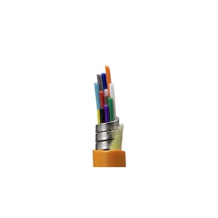 Cable Wholesale Armored 12 Strand Indoor Fiber Optic Distribution Cable, OM1 62.5/125 Multimode, Corning 20F2-212NF