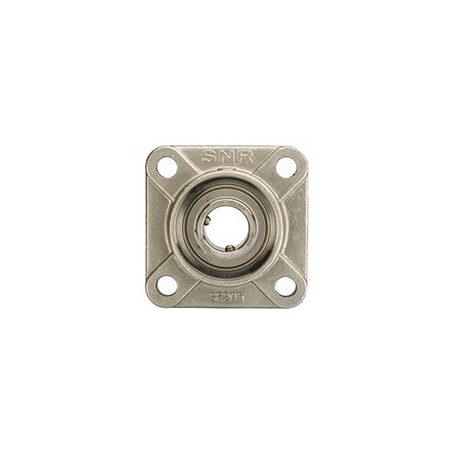 Ntn 4 Holes, Square Housing, 4 Bolt Flange Bearing, Radial Ball, 2 in Dia, Stainless Steel, Set Screw SUCF211-32C0FG1