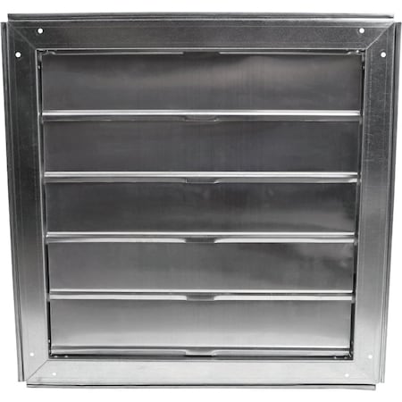 Ventamatic Cool Attic Galvanized Steel Aluminum Louvers 22'' Wx22'' Hx3'' D Automatic Automatic Gable Shutter CX2121AM