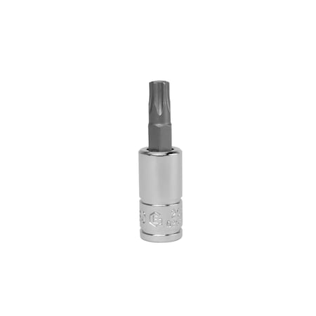 Genius Tools 1/4in Dr. T-30 Star Bit Socket 45mmL 208+6130