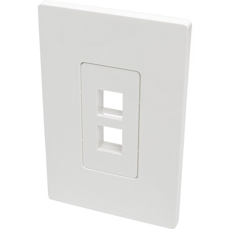 Tripp Lite Single-Gang 2-Port Wallplate Keystone Cat5/6 USB/HDMI/DP/RCA TAA N080-102