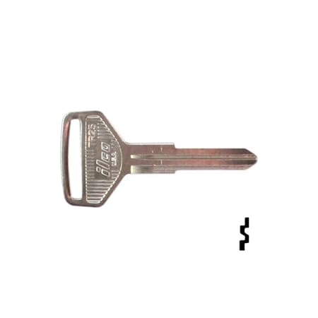 Ilco Unican Toyota Key Blank T81A, 10PK TR25