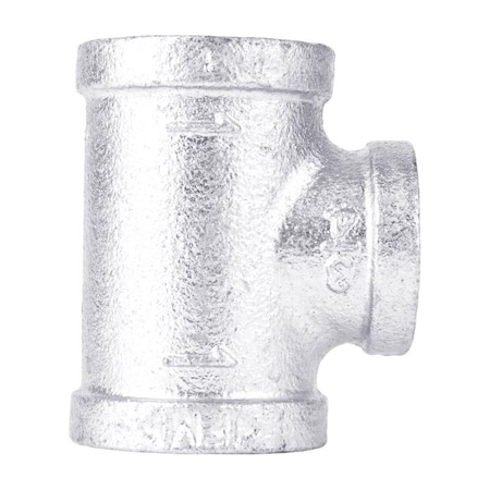 Stz Industries 1 in. FIP each X 1 in. D FIP 3/4 in. D FIP Galvanized Malleable Iron Reducing Tee 311URT-1134