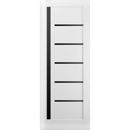 Sartodoors Slab Barn Door Panel White 28x80 Solid Core Modern Interior QUADRO4588S-WS-28