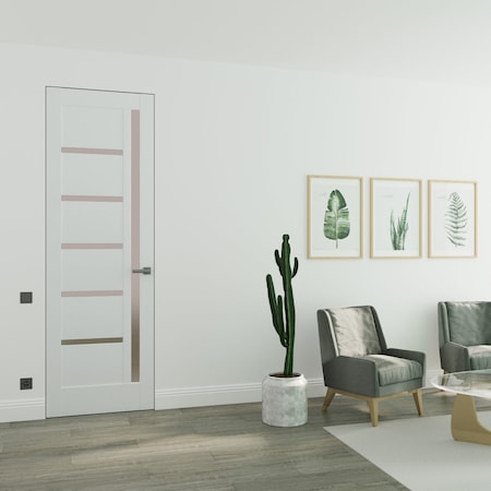 Sartodoors Hidden Door White 24x84 Solid Core Modern Interior QUADRO4088MF-WS-24x84-LH-I