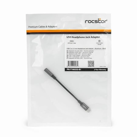 Rocstor USB-C HAADPHONE JACK ADAPTER Y10A333-B1