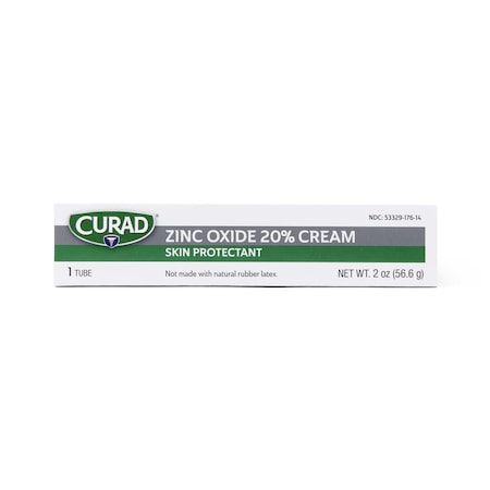 Medline CURAD 20% Zinc Oxide Cream, 2-oz. Tube, 12PK CUR009814
