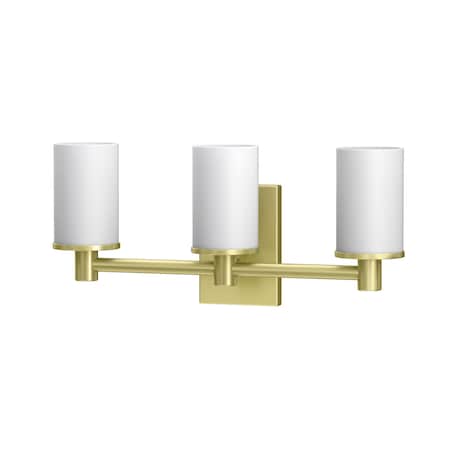 Gatco Modern Farmhouse Triple Sconce, Brushed Brass 1707