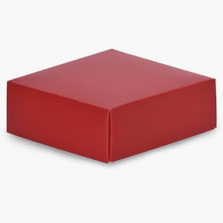 Nashville Wraps Matte Red Box Lid, 4x4x1.5, 25PK GBL04RE