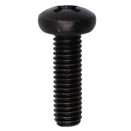 Auveco Phillips Pan Head. License Plate Screw Black M6-1.0 x 20mm., 50PK 18769