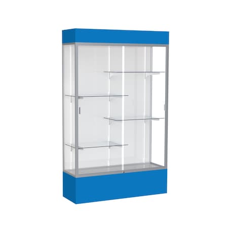 Ghent Lighted Floor Display Case 48x80x16, White 3174WB-SN-RY