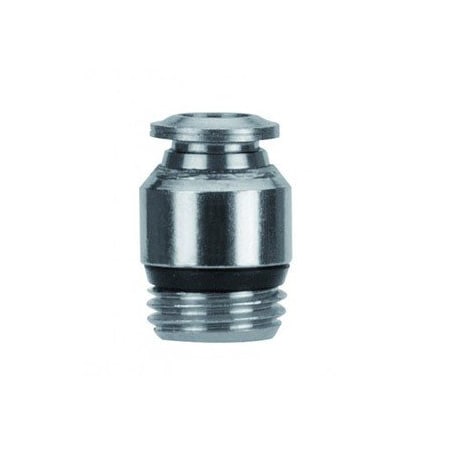 Usa Industrials Push to Connect Tube Fitting, Nickel Plated Brass w/ Metal Release Ring, Male Straight ZUSA-TF-PTC-NPBR-522