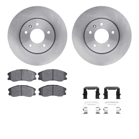 Dynamic Friction Co DFC Brake Rotor with 5000 Brake Pads and Hardware Kit 6512-47307