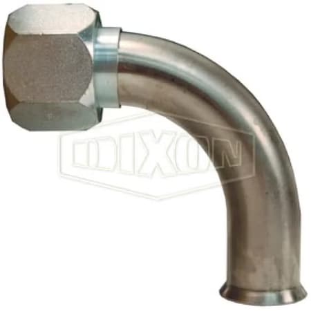 Dixon 90Deg Hose Elbow, 1-5/16-12 x 1 in, 37Deg Female SAE/JIC x Weld FMF1000-90
