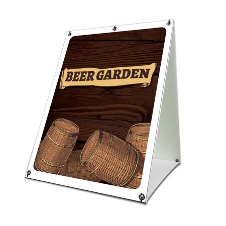 Signmission Beer Garden, 24 Inch x 18 Inch A-frame Yard Sign, Coroplast ...