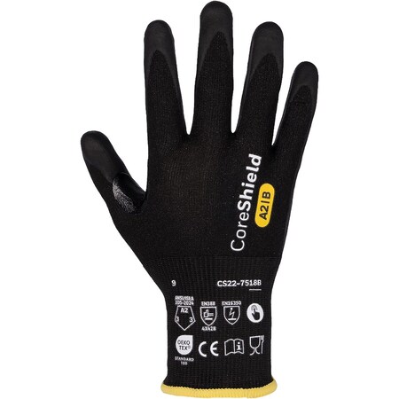 G-Tek Seamless Knit A2 Engineered Yarn Glove w/Foam Nitrile Coated Grip on Palm & Fingers, Touchscreen, Ven 287734
