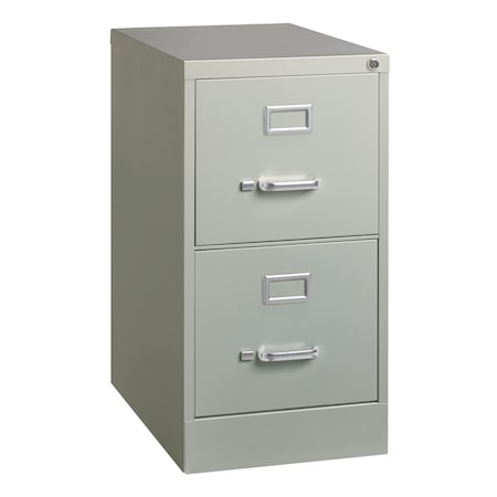 Hirsh 15 in W 2 Drawer Vertical File Cabinet, Light Gray, Letter 22732