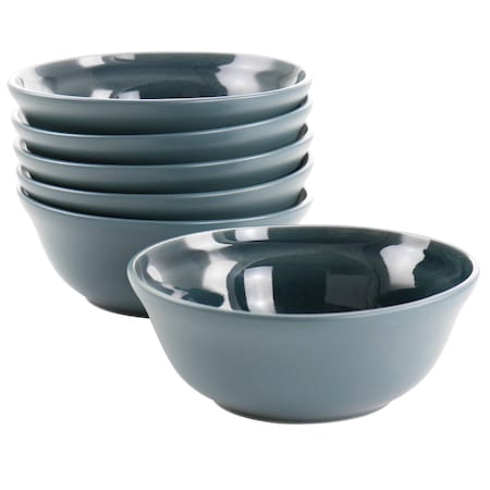 Martha Stewart Portillo 6 Piece 6.5 Inch Stoneware Bowl Set in Blue 123632.01