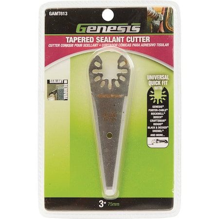 Genesis 3'' Stainless Steel Tapered Sealant Cutting Oscillating Blade GAMT613