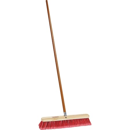 Harper 24'' Red Bordered Indoor/Outdoor Block Push Broom 583124SC