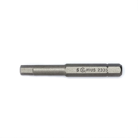 Genius Tools 1/4in Hex Shank, 5mm Hex Screwdriver Bit 56mmL 2335