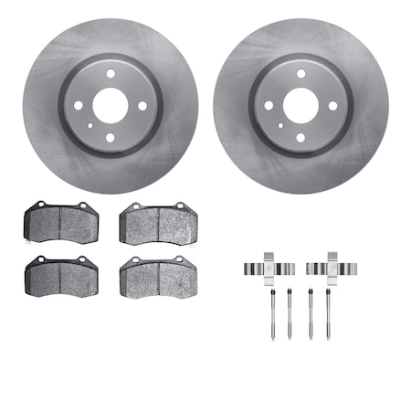 Dynamic Friction Co DFC Brake Rotor with 5000 Brake Pads and Hardware Kit 6512-80331