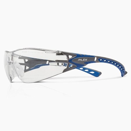 Globus Safety Glasses, Blue/Gray, Clear RLY00377