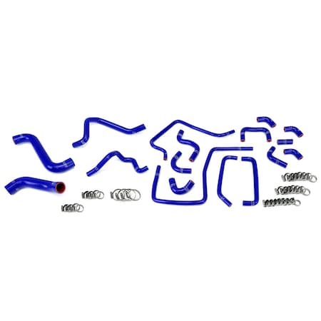 Hps Performance High Temp Reinforced Silicone Radiator, Heater and Ancillary Coolant Hose Kit, Blue,  57-1814-BLUE