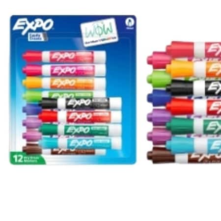 Expo Dry Erase Marker, Chisel, Assorted, PK12 1927525A