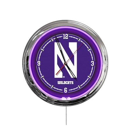 Holland Bar Stool Northwestern University 16 LED Wall Clock ClkL16