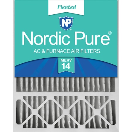 Nordic Pure 16x25x5 Pleated Air Filter, High Capacity, Electrostatically Charged Synthetic Media, MERV 14 16x25x5HM14-1