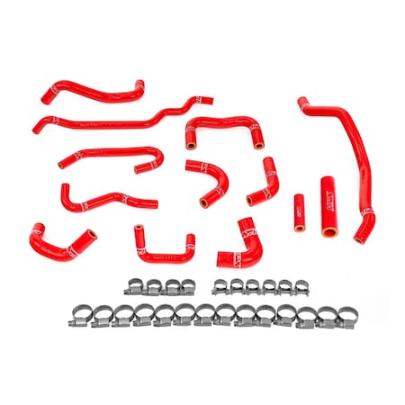 Hps Performance High Temp Reinforced Silicone Ancillary Coolant Hose Kit, Red, 57-2131A-RED