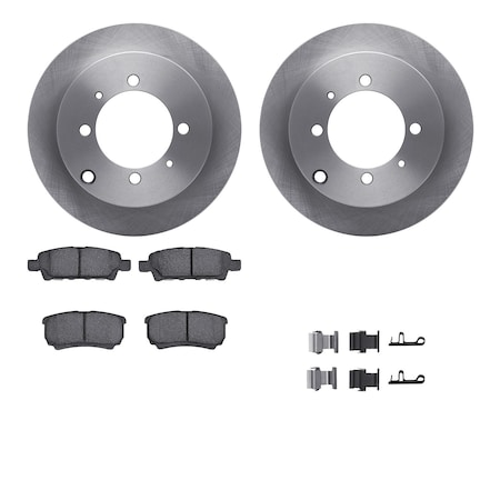 Dynamic Friction Co DFC Brake Rotor with 5000 Brake Pads and Hardware Kit 6512-72132