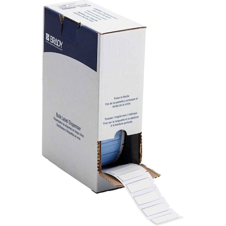 Brady PermaSleeve Heat Shrink Wire and Cable Labels, Bulk, for M6 M7 Printers, 0.375'' Dia x 1.75'', White BM71-375-175-342