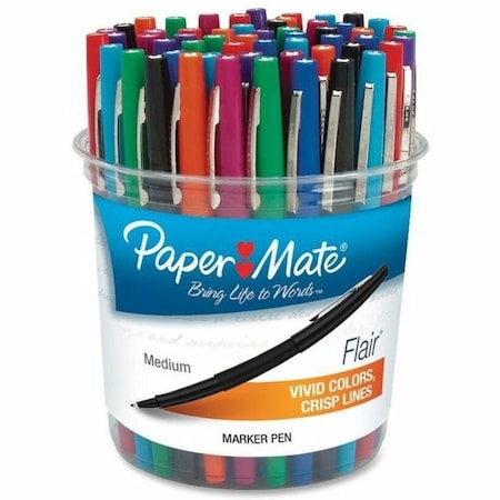 Paper Mate Pen, Assorted Ink, Capped, PK48 PAP4651