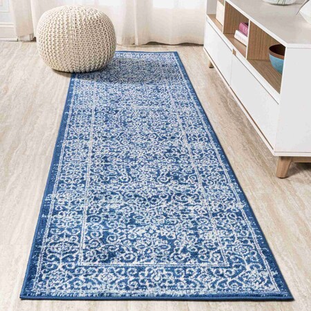 Jonathan Y Ferro Filigree Blue 2 ft. x 8 ft. Runner Rug BMF108B-28
