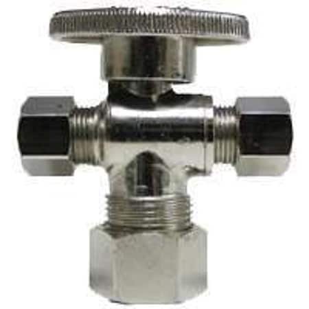Watts Plumb Pak PP20047LF Stop Valve, 5/8 x 3/8 x 1/4 in Connection, Compression, Brass Body LFPBQT-218