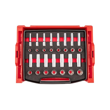 Tekton Socket Set, Steel, 30 Pieces SHD92702