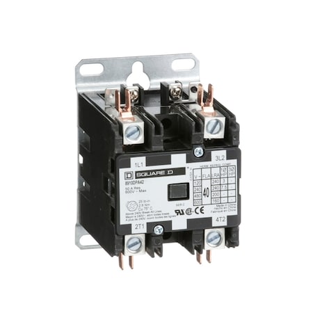 Square D Definite Purpose Magnetic Contactor, 24V AC, 2P, 40A 8910DPA42V14