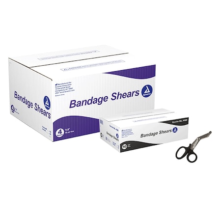 Dynarex Bandage Shears, 7.5", Black, 200PK 4180