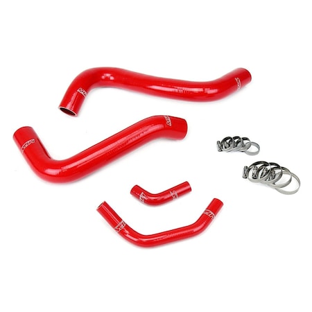 Hps Performance High Temp Reinforced Silicone Radiator Coolant Hose Kit, Red, 57-1467R-RED