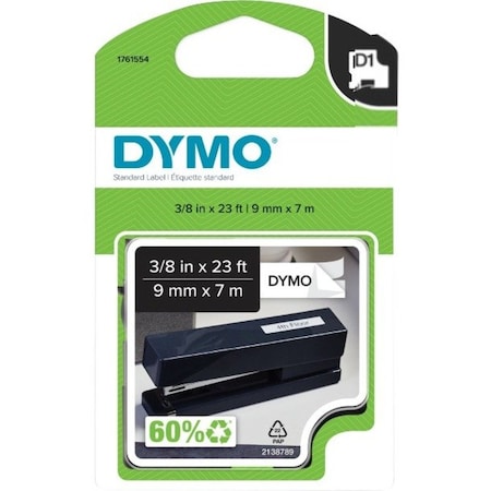 Dymo D1 Poly 3/8 Blk/Wht Bl1 1761554