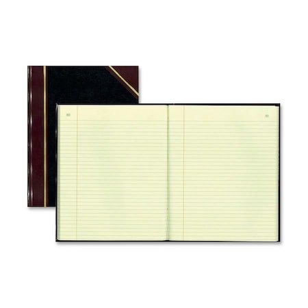 Rediform Record Book, Faint Ruled, 8-3/8in x 10-3/8in, Black Cover, 150 Pages/Pad 56211