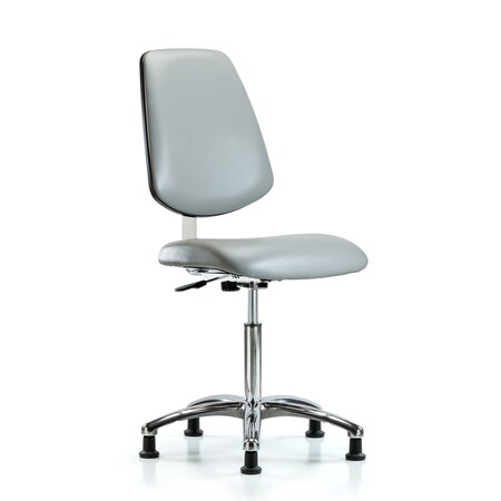 Blue Ridge Ergonomics Clean Room Chair 22" to 29" Height, Vinyl, Dove BR-CLR-VMBCH-MB-CR-NF-RG-8567